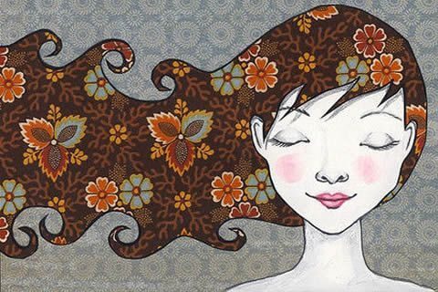 Kobieta z zamkniętymi oczami