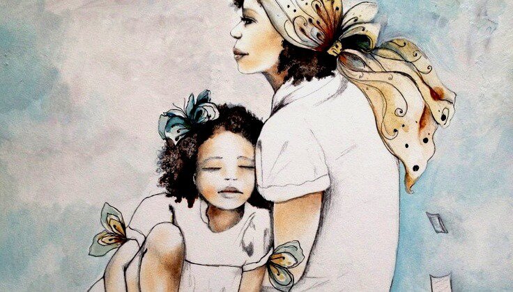 Mama przytulona z córką: inteligencja emocjonalna