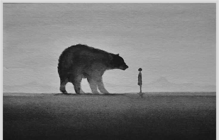 Niedźwiedź i człowiek