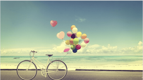 rower i balony