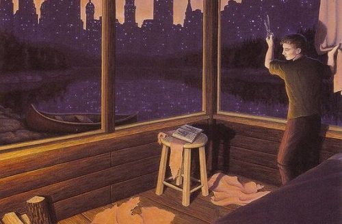 Mężczyzna w pokoju