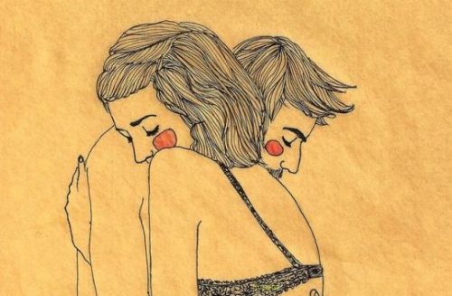 Dziewczyna i chłopak przytulają się