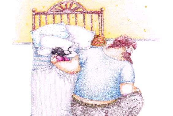 Ojciec czuwający przy córce