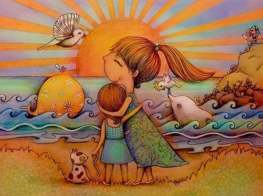 radość rodzeństwo