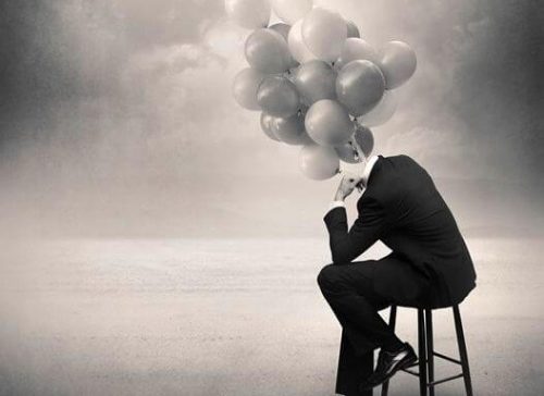 Człowiek z balonami