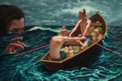 Mężczyźni na łódce