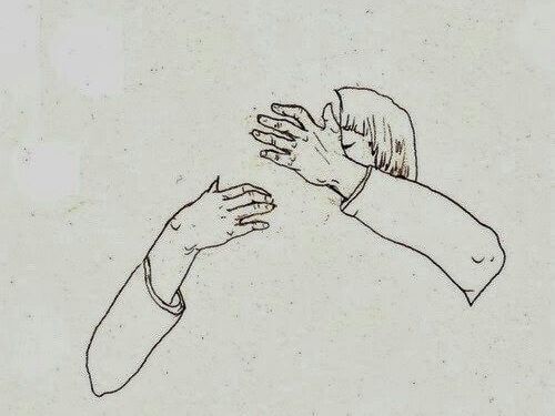 Przytulająca się para.