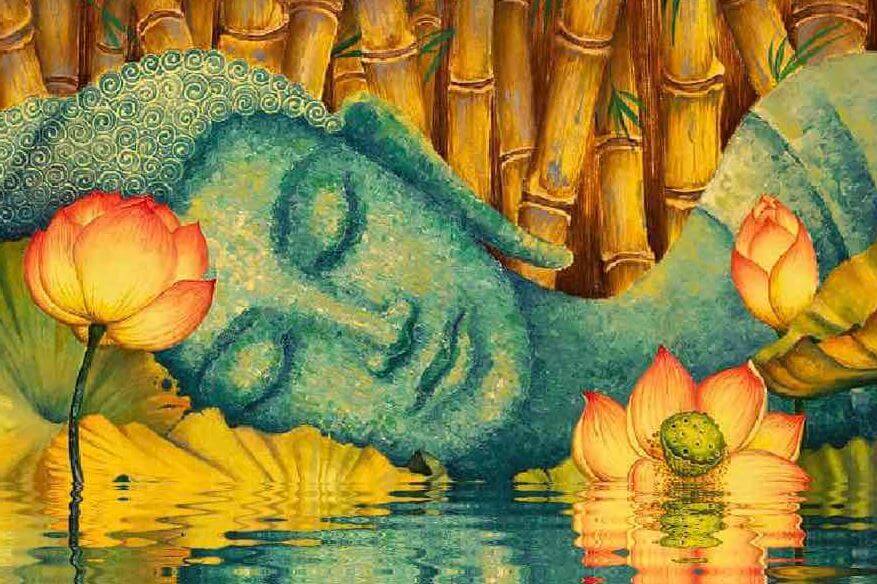 Budda śpiący w jeziorze