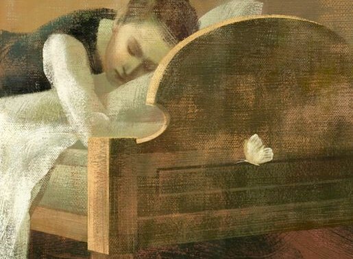 Leżąca dziewczyna.