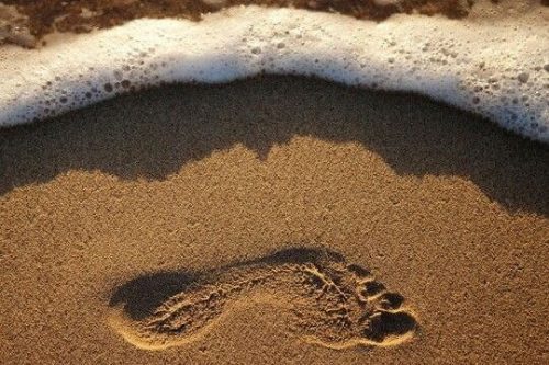 Ślad stopy na piasku