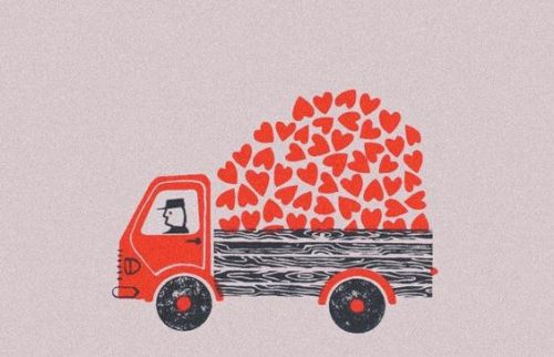Ciężarówka z sercami