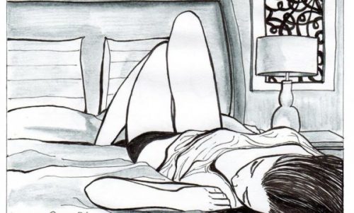 Dziewczyna na łóżku