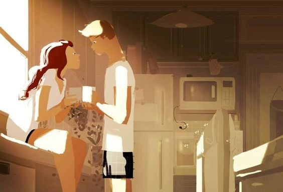 Para pijaca poranną kawę.