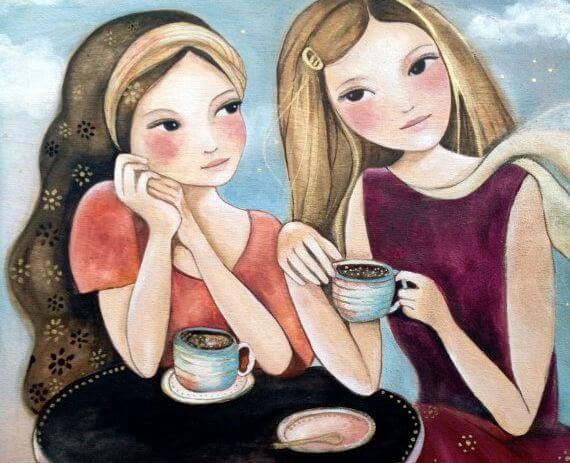 dwie dziewczyny na kawie
