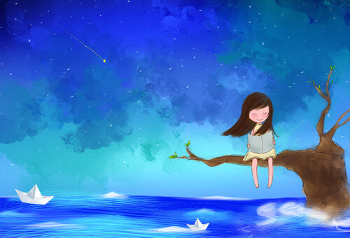 Dziewczynka szukająca samotności.