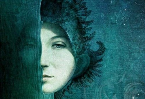 Połowa kobiecej twarzy