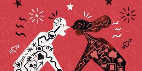 Zakochana para z widocznymi reakcjami chemicznymi w ciele