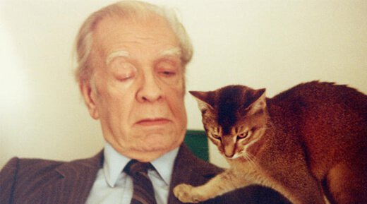 Borges i kot.