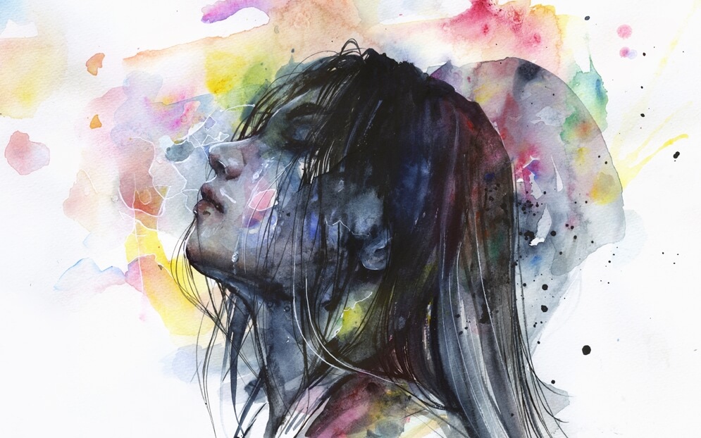 Kobieta i niepokój.