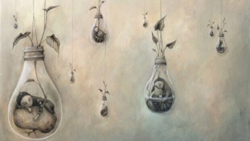 Ludzie w żarówkach