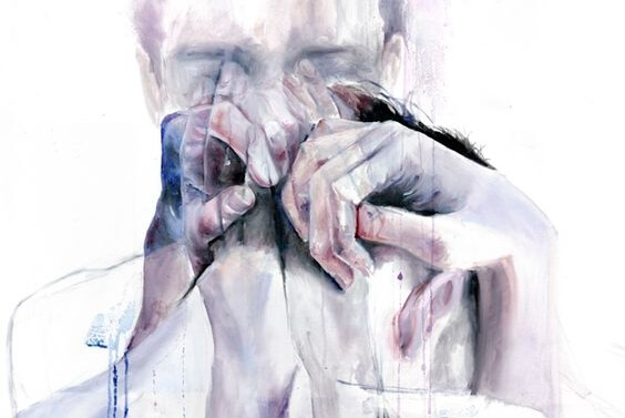 Zmartwiony mężczyzna.