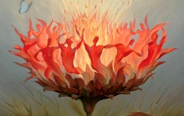 Płonący kwiat.
