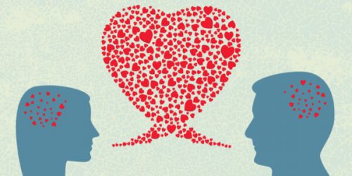 Sapioseksualizm - rozmowa dwojga ludzi pośród serc
