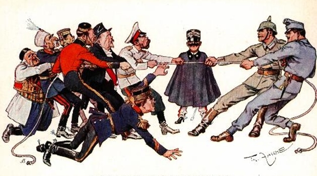 Wojna - przeciaganie liny.