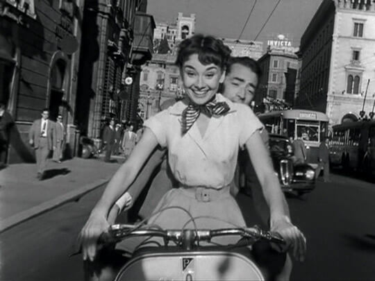 Audrey na rowerze