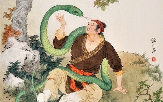 Człowiek z wężem