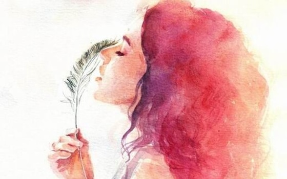 dziewczyna z piórem