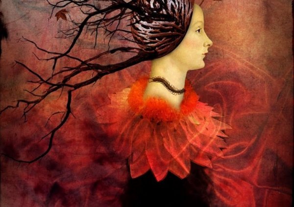 Konflikt - kobieta w czerwieni,