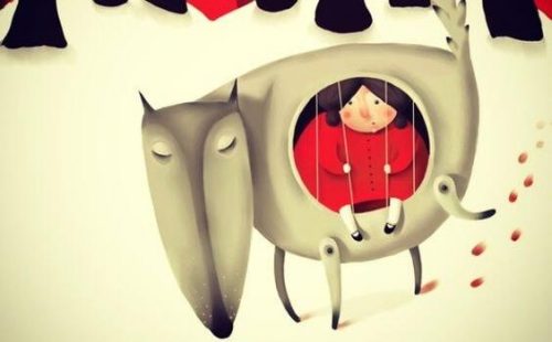 Dziewczynka w klatce w kształcie psa