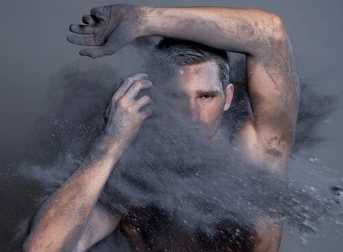 Mężczyzna cierpiący na depresję.