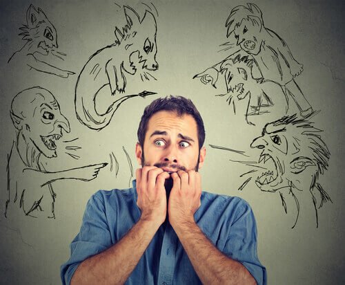 mężczyzna z halucynacjami