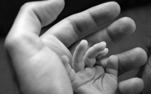 Ręka dziecka w dłoni dorosłego