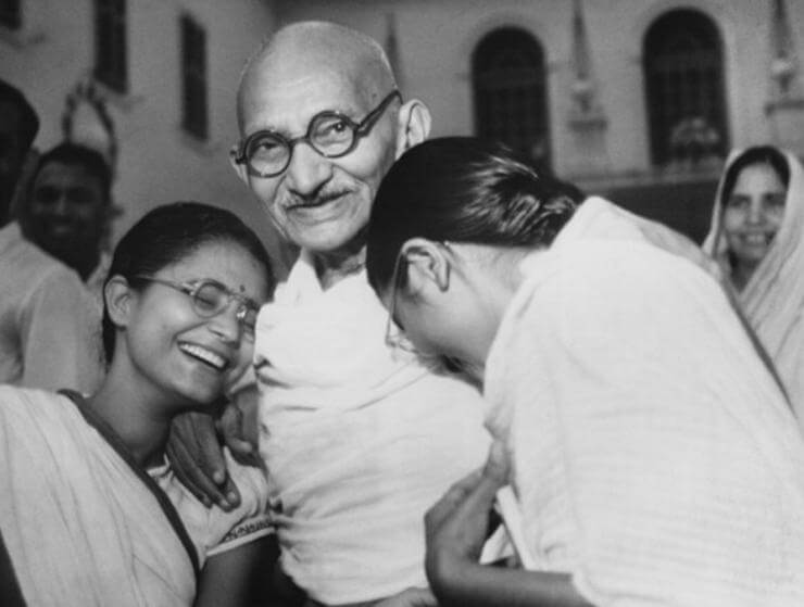 Gandhi ze swoją rodziną