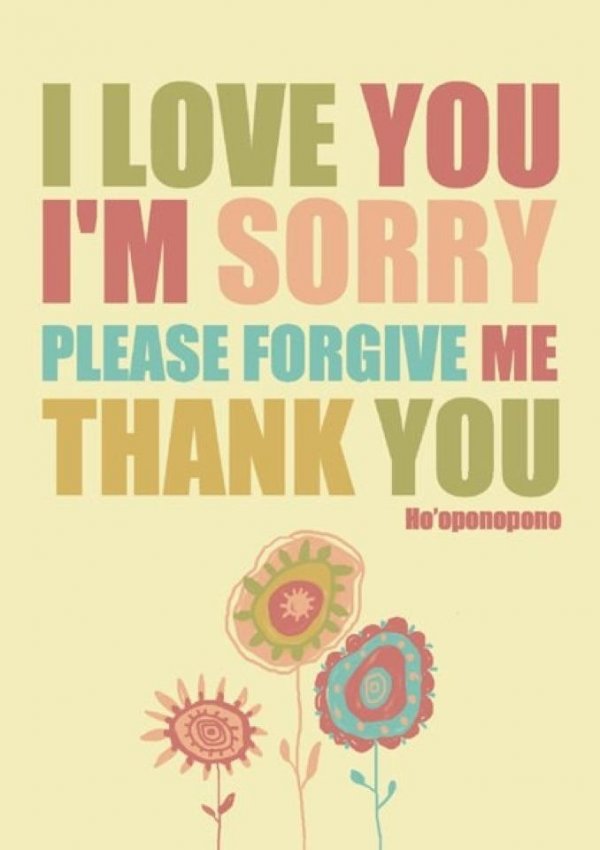 Dziękuję, wybacz, kocham cię - Ho'oponopono