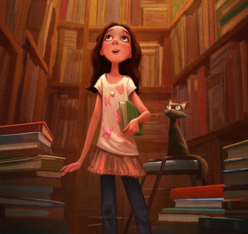 Dziewczyna w bibliotece