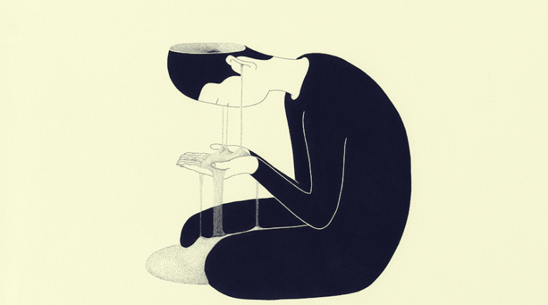 rozsypująca się postać