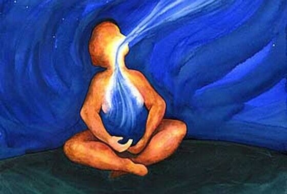 rysunek oddychającej osoby