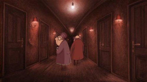 Lost property - starsi ludzie w korytarzu