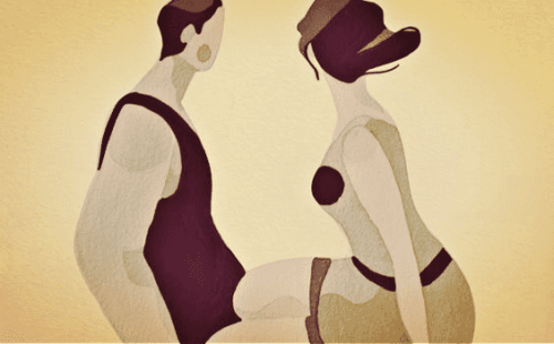 Para siedzi naprzeciw siebie