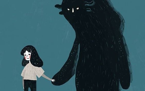 Dziewczynka prowadzona przez strach.