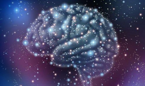 Zasoby poznawcze - gwiazdy na niebie ułożone w kształt mózgu
