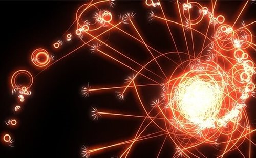 Światła na czarnym tle