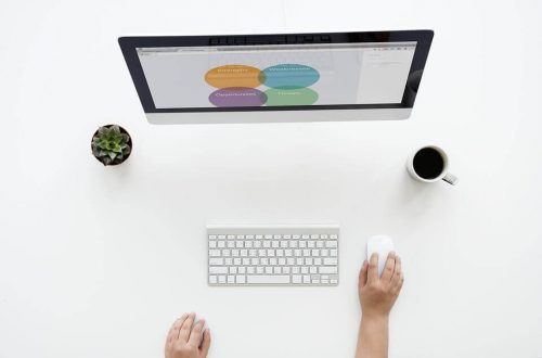 analiza SWOT na ekranie komputera