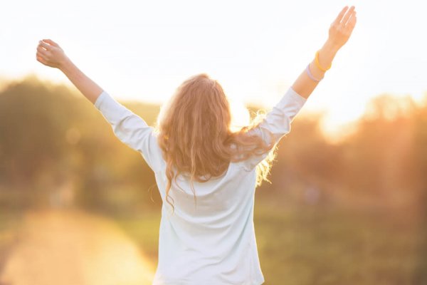 Szczęśliwa kobieta.