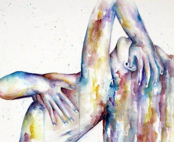 Naga kobieta na obrazie