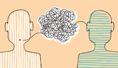 Dwie rozmawiające postacie, a behawioryzm psychologiczny